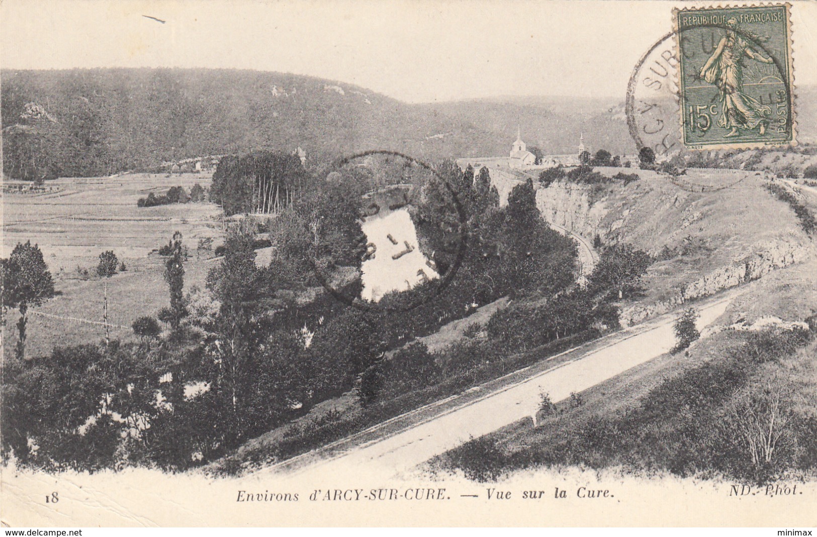 Environs D'Arcy-sur-Cure - Vue Sur La Cure - 1918 - Autres & Non Classés