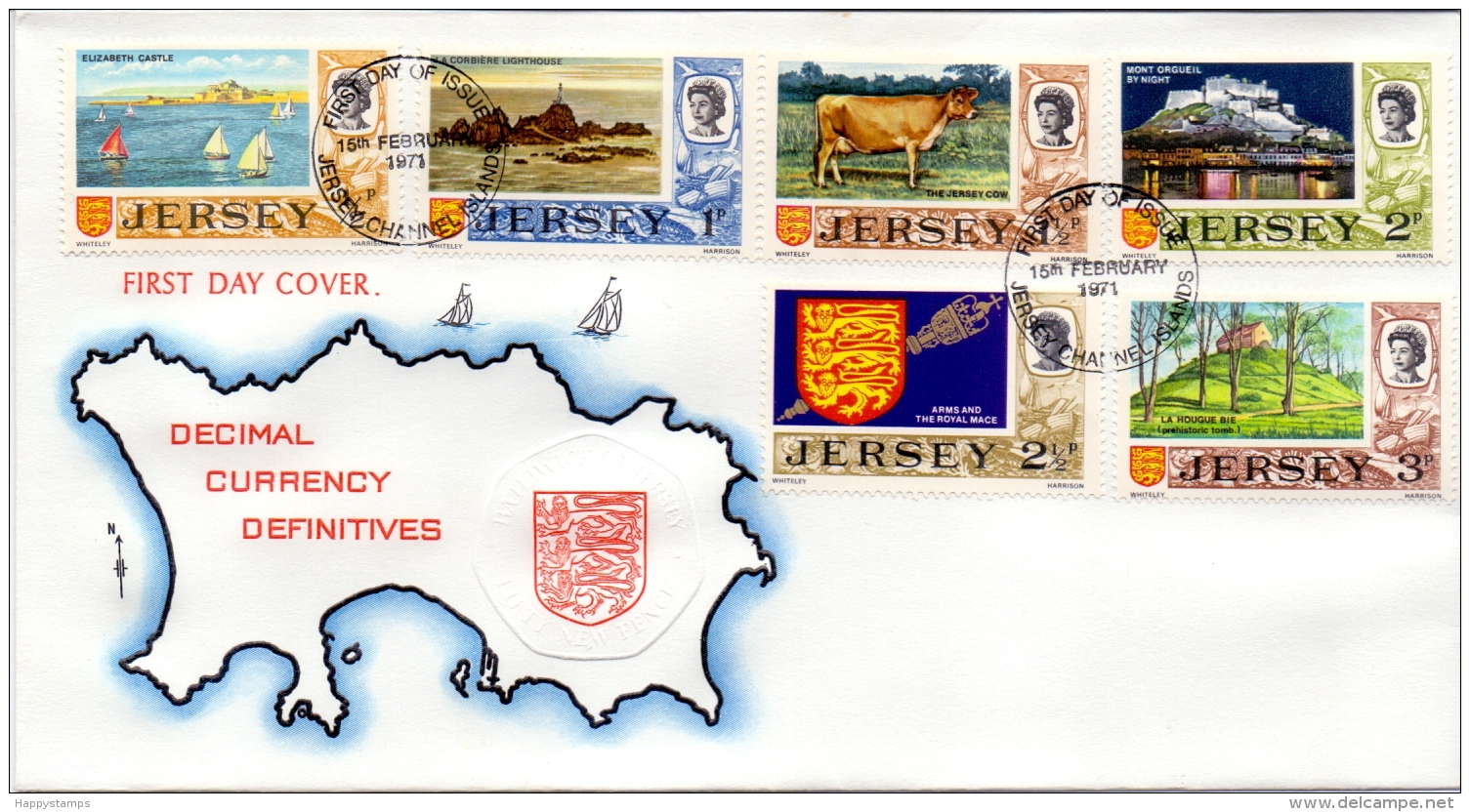 JERSEY -  FM Ansichten 1970 (Erstagsbrief / FDC) - Jersey