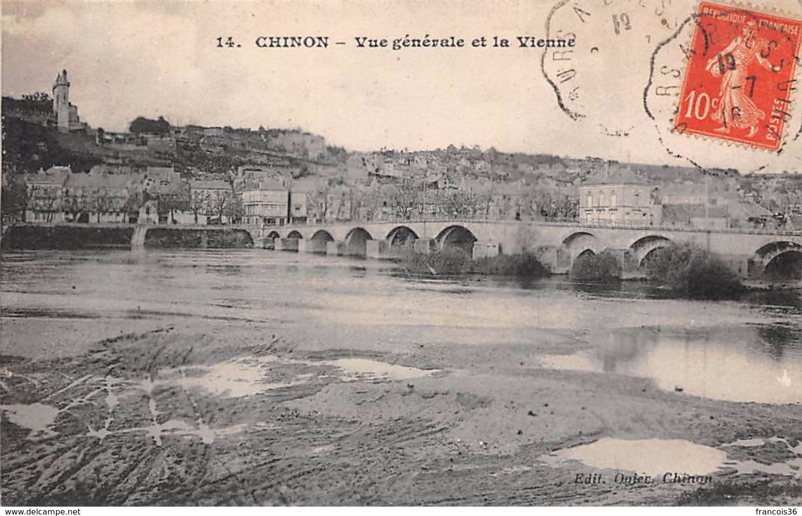 Lot de 27 CPA du dpt 37 Indre et Loire - Chinon ville  - Lot scanné