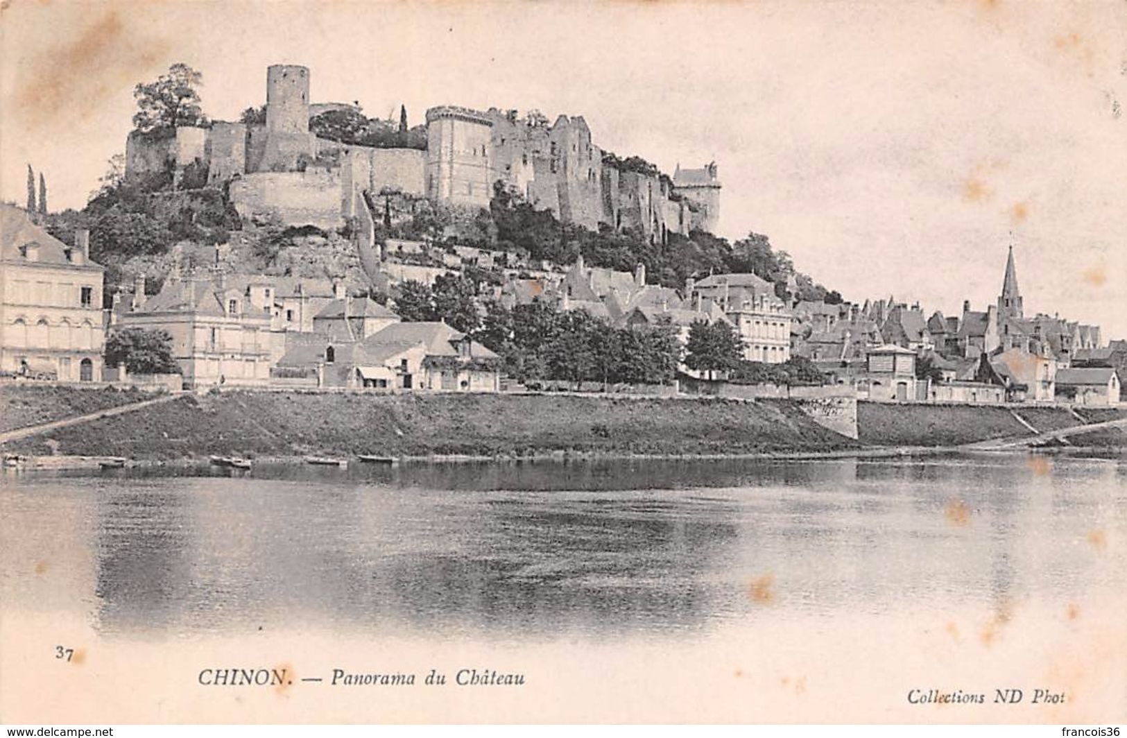 Lot de 27 CPA du dpt 37 Indre et Loire - Chinon ville  - Lot scanné