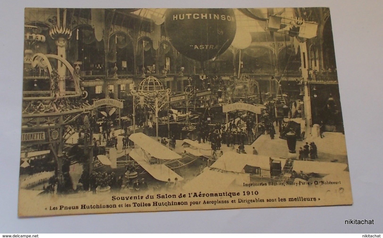 Souvenir Du Salon De L'aéronautique 1910-"Les Pneus Hutchinson ...sont Les Meilleurs" - Exhibitions