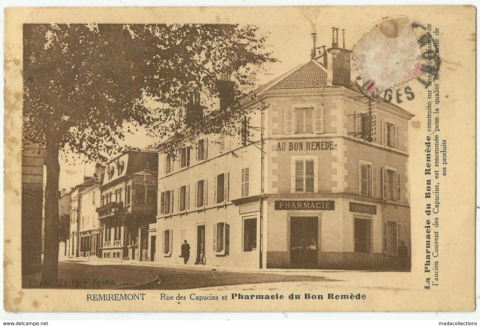 Remiremont (88 - Vosges) Rue Des Capucins . Pharmacie Du Bon Remède - Remiremont