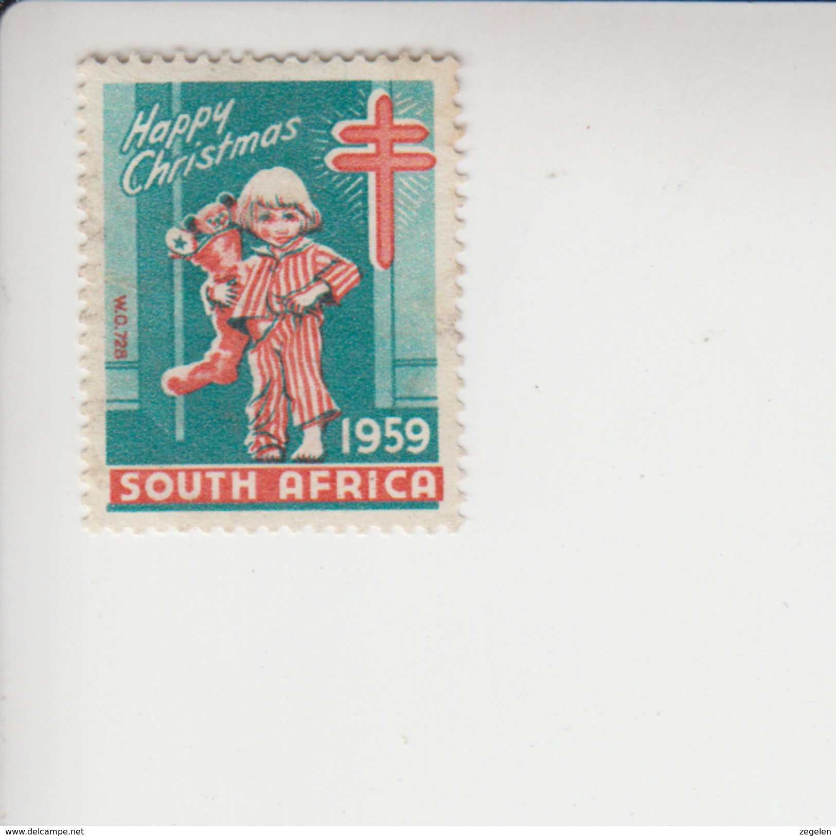 Zuid-Afrika Kerstvignetten Jaar 1959 Engels - Unclassified