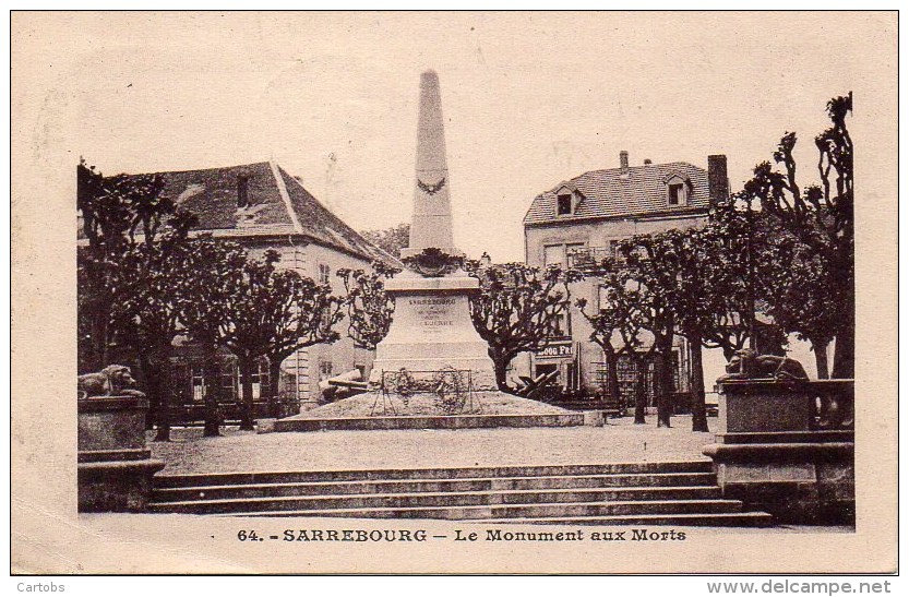 67 SARREBOURG  Le Monument Aux Morts - Autres & Non Classés