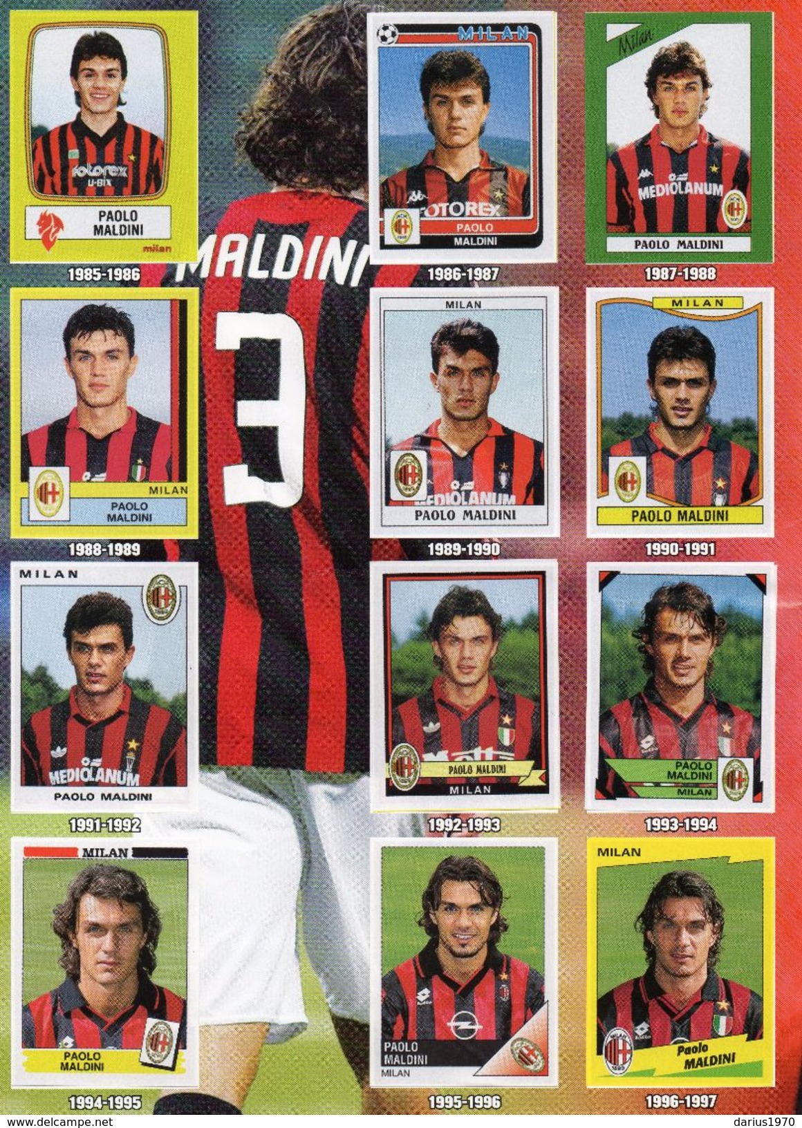 Paolo Maldini - Una Vita In Rossonero 1985 - 2009 Figurine Panini Album Completo - Sport