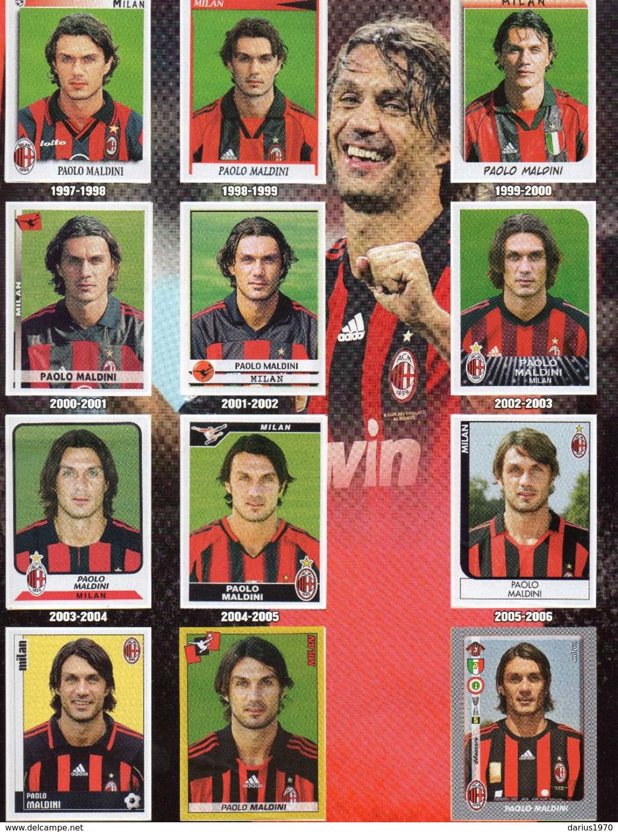 Paolo Maldini - Una Vita In Rossonero 1985 - 2009 Figurine Panini Album Completo - Sports