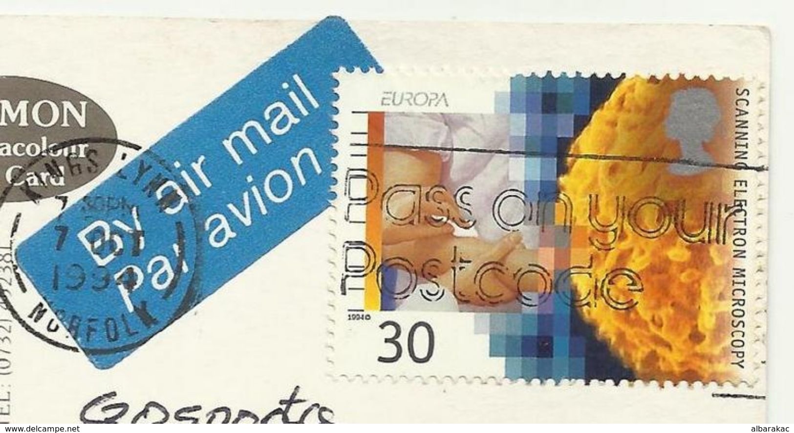 UK , Scanning Electron Microscopy , Used Air Mail 1994 - Fabbriche E Imprese