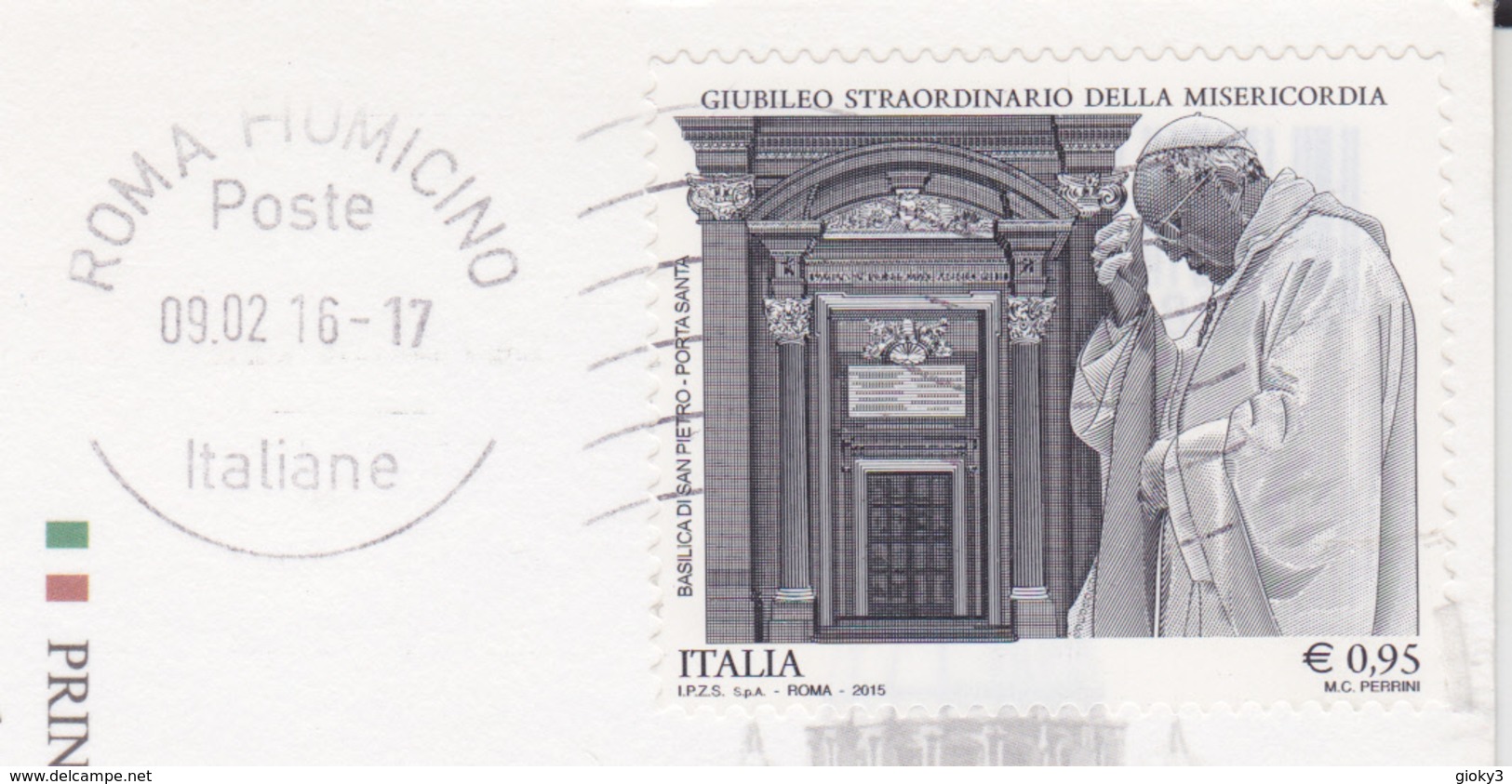 ITALIA 2015 GIUBILEO SU CARTOLINA DA ROMA - 2011-20: Usati