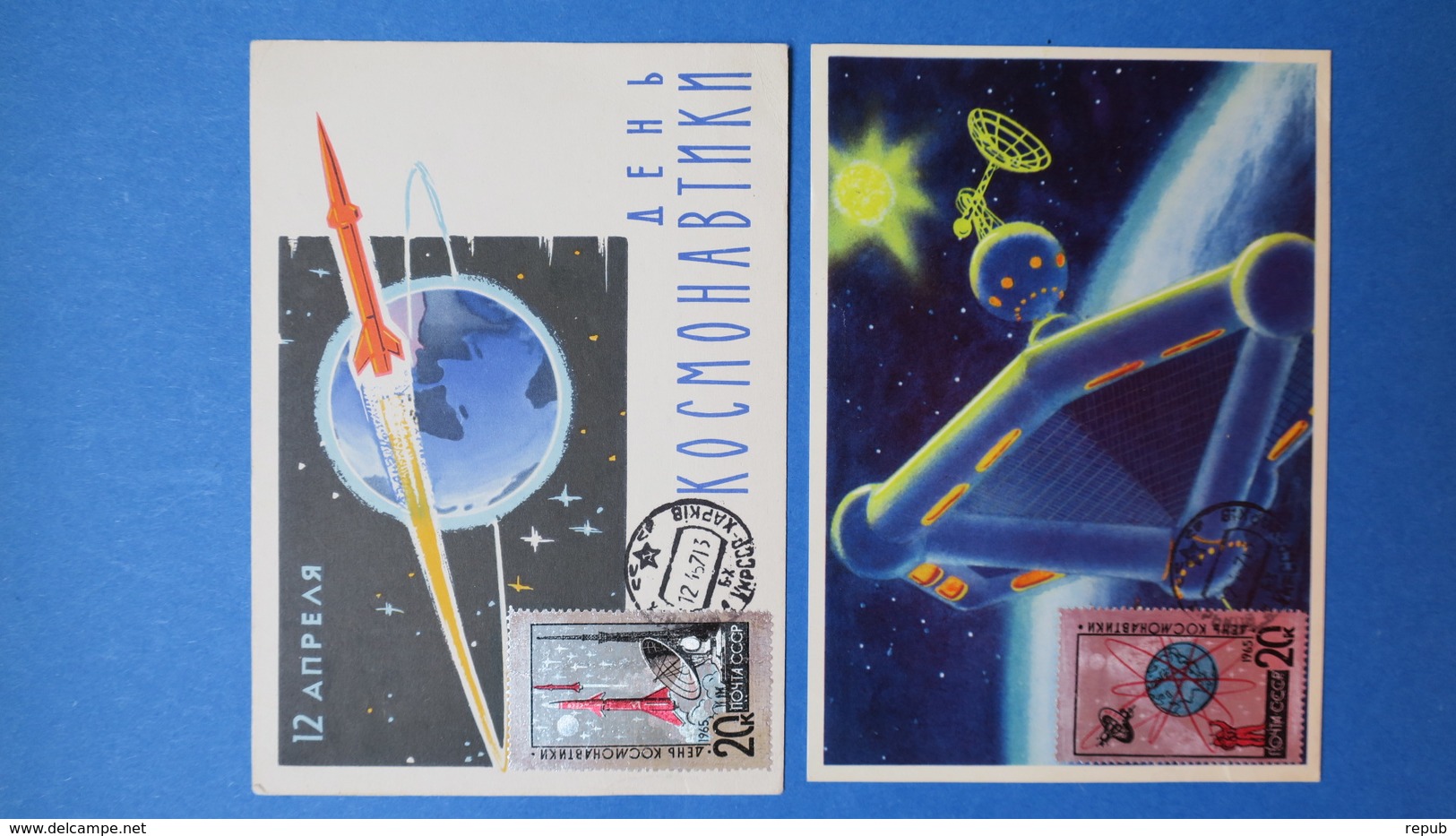 Russie, 2 Carte-Maximum, Année 1965,    N°2953 Et 2954  Espace - Ongebruikt