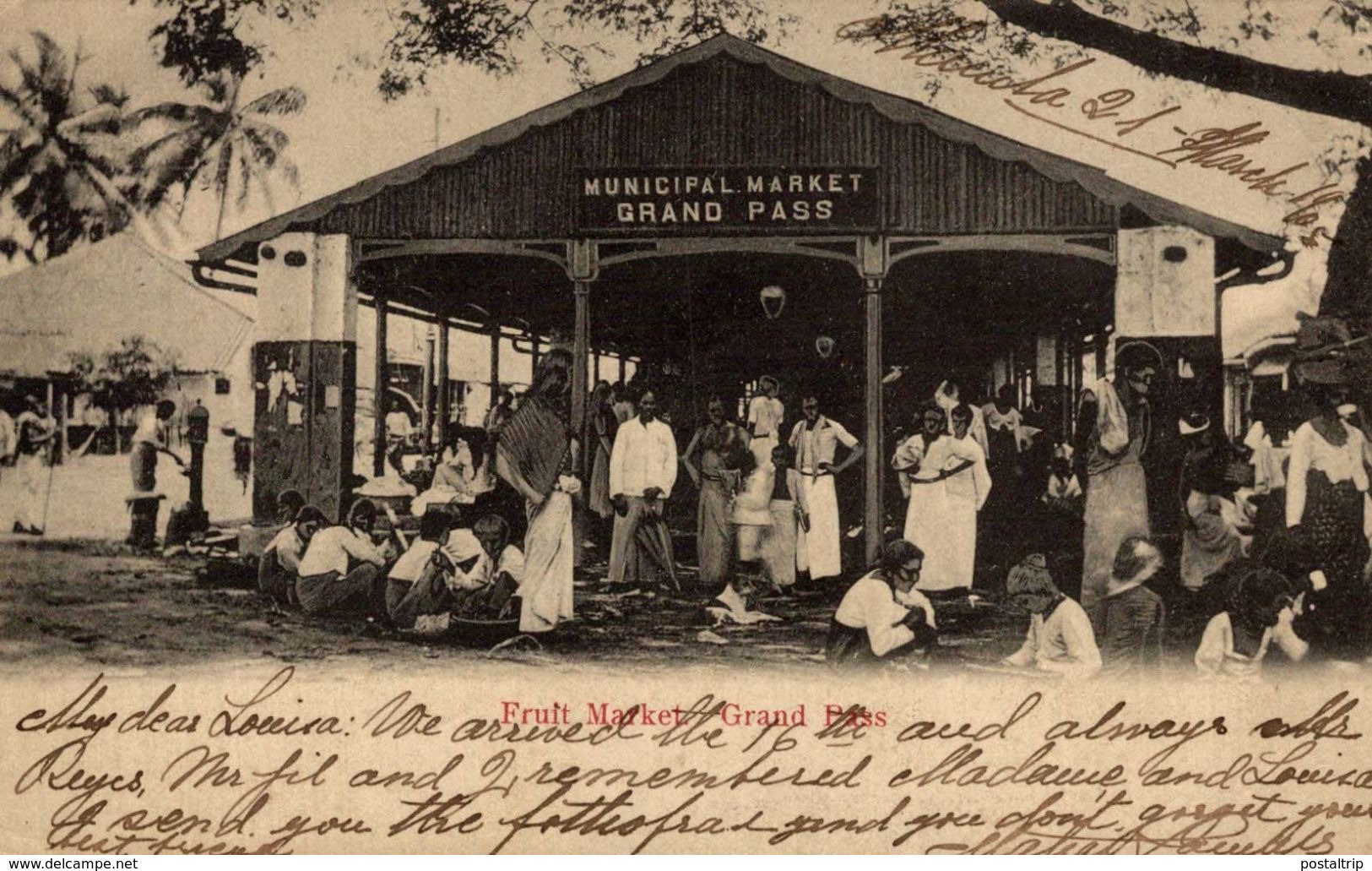 SRI LANKA. CEYLON. FRUIT MARKET MUNICIPAL GRAND PASS - Sri Lanka (Ceilán)