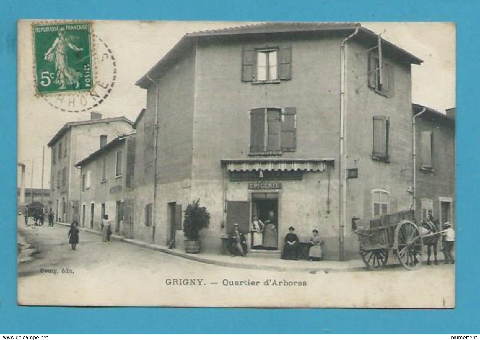 CPA Epicerie Quartier D'ARBORAS à GRIGNY 69 - Grigny