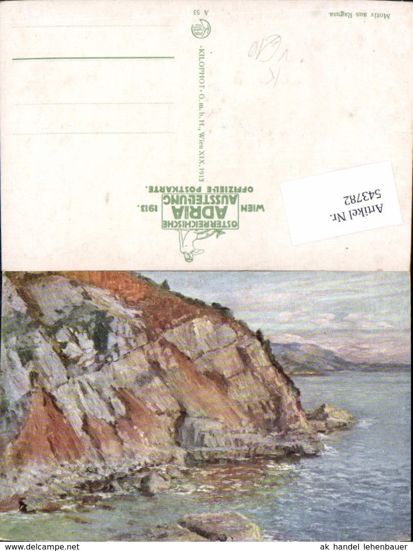 543782,K&uuml;nstler AK Partie Aus Dubrovnik Ragusa Pub Adria Ausstellung Wien 1913 Pub Ki - Ausstellungen