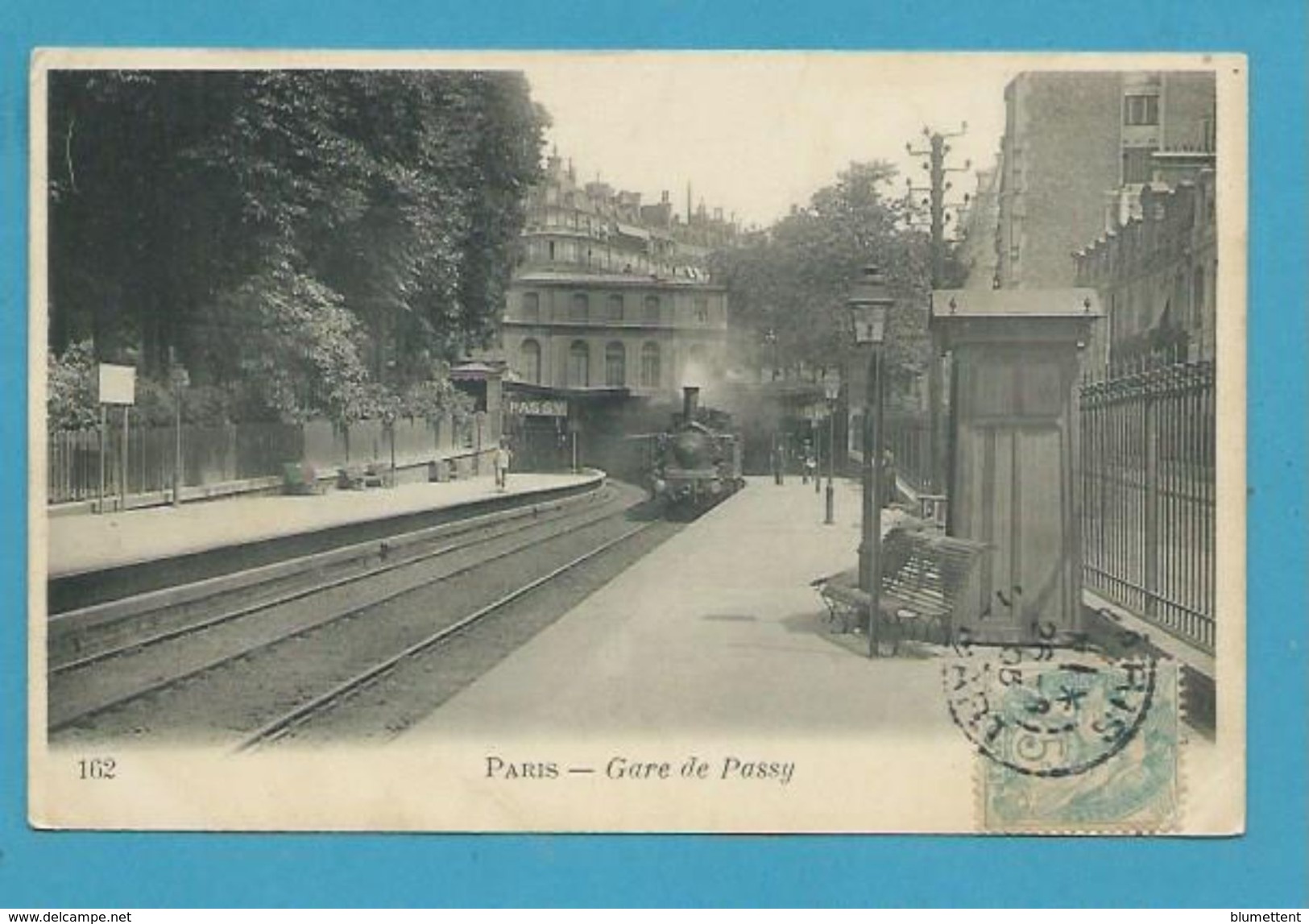CPA 162 - Chemin De Fer Train Gare De Passy - PARIS - Metro, Stations