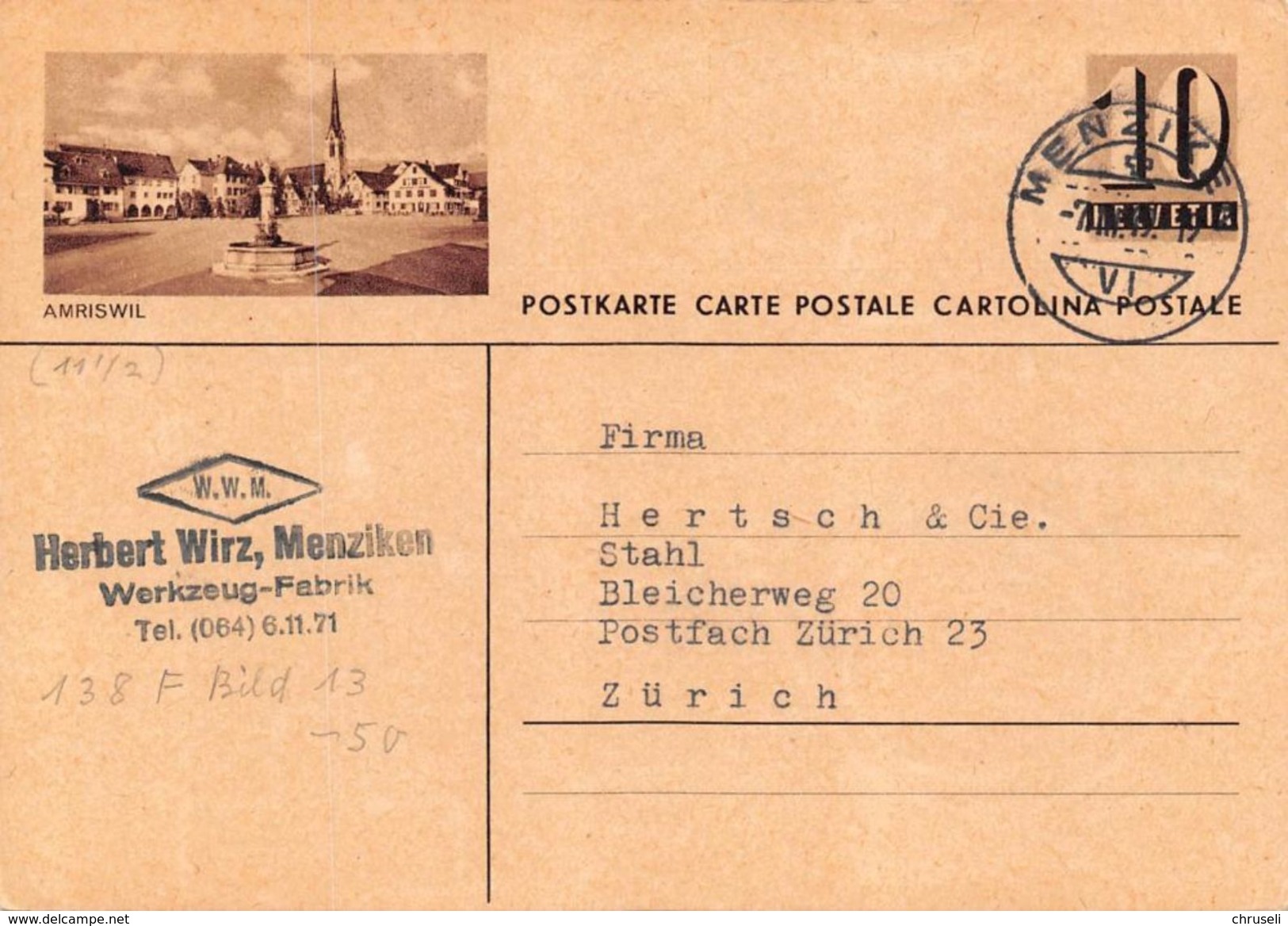 Ganzsachen Bildpostkarte  Amriswil - Amriswil