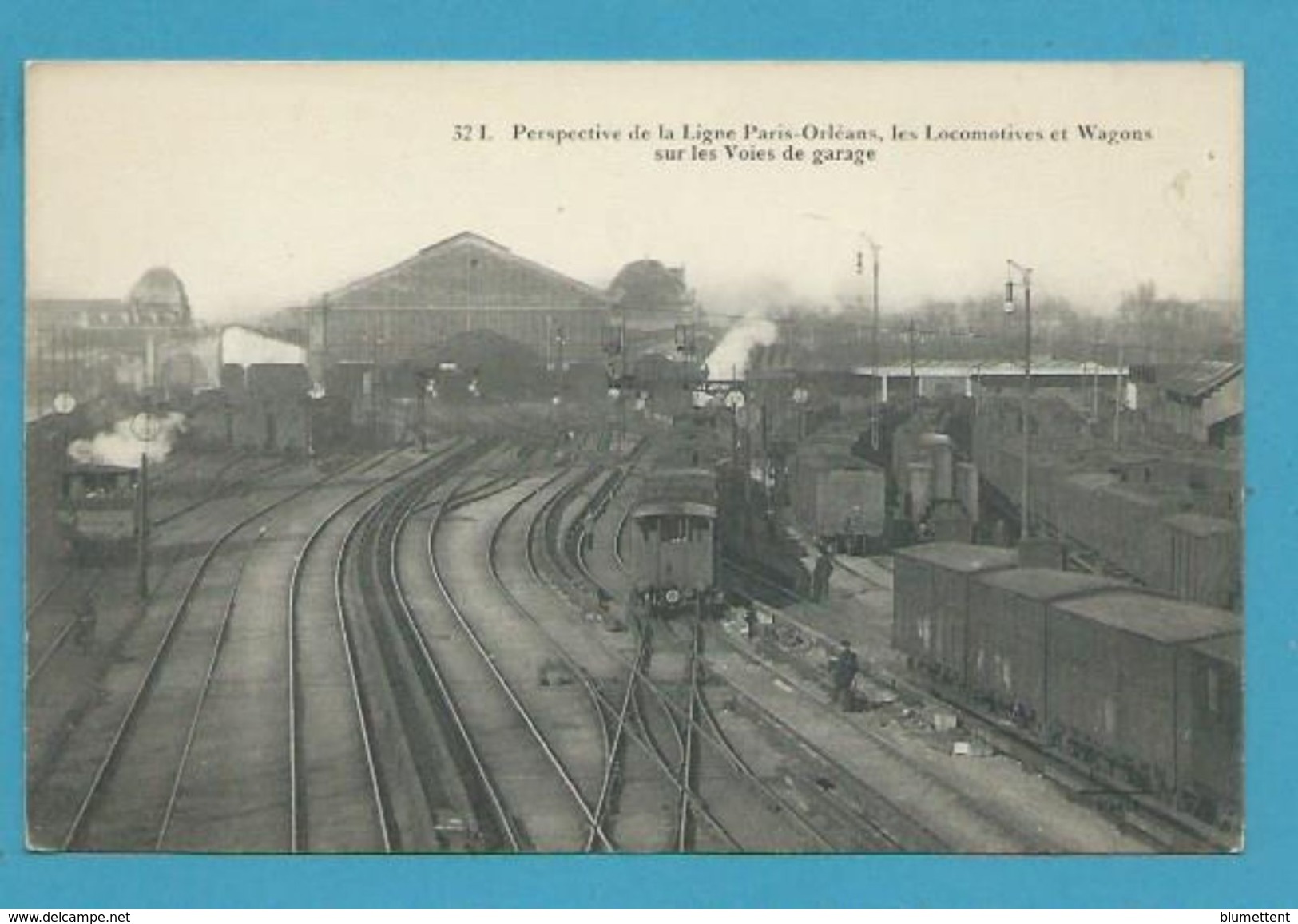 CPA 321 - Perspective De La Ligne Paris-Orléans Train Locomotives Voies De Garage - PARIS - Metro, Stations