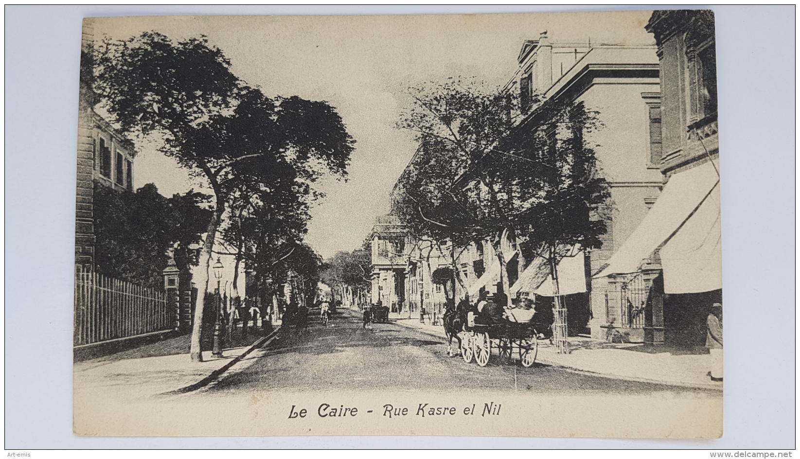 LE CAIRE Rue Kasre El Nil Centre Ville Bourg Egyptien Egyptienne CPA Postcard Animee - Erythrée