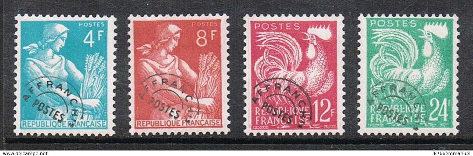 FRANCE PREOBLITERE N°106, 108, 111 ET 114 N* - 1953-1960