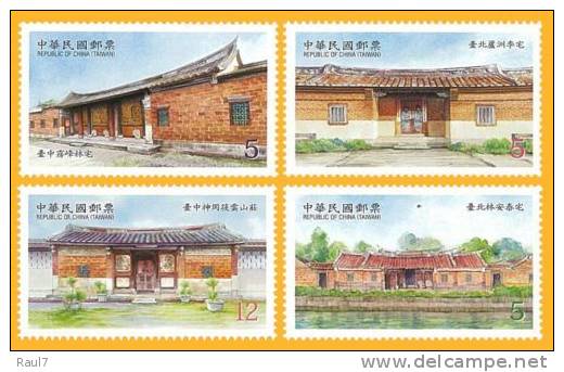 TAIWAN 2010 - Architeture, Maisons Traditionnelles Taïwanaises  - 4 Val Neuf // Mnh - Unused Stamps