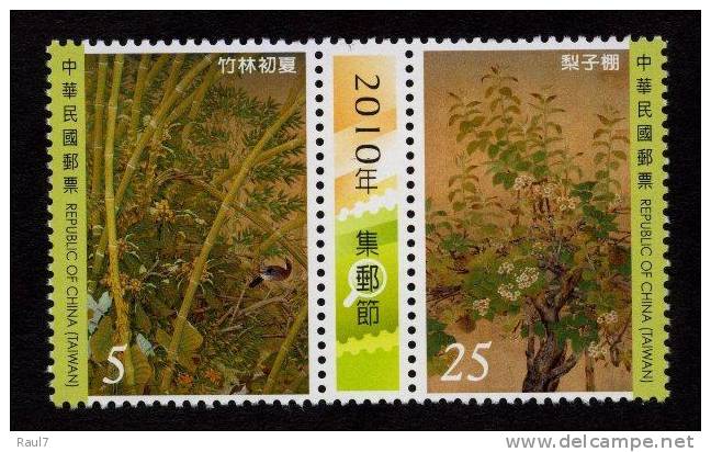 TAIWAN 2010 - Tableaux, Peintures Modernes Chinoises - 2 Val Neuf // Mnh - Neufs