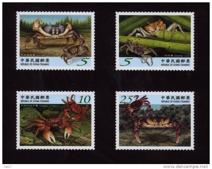 TAIWAN 2010 - Faune, Crabes - 4v Neuf // Mnh - Unused Stamps