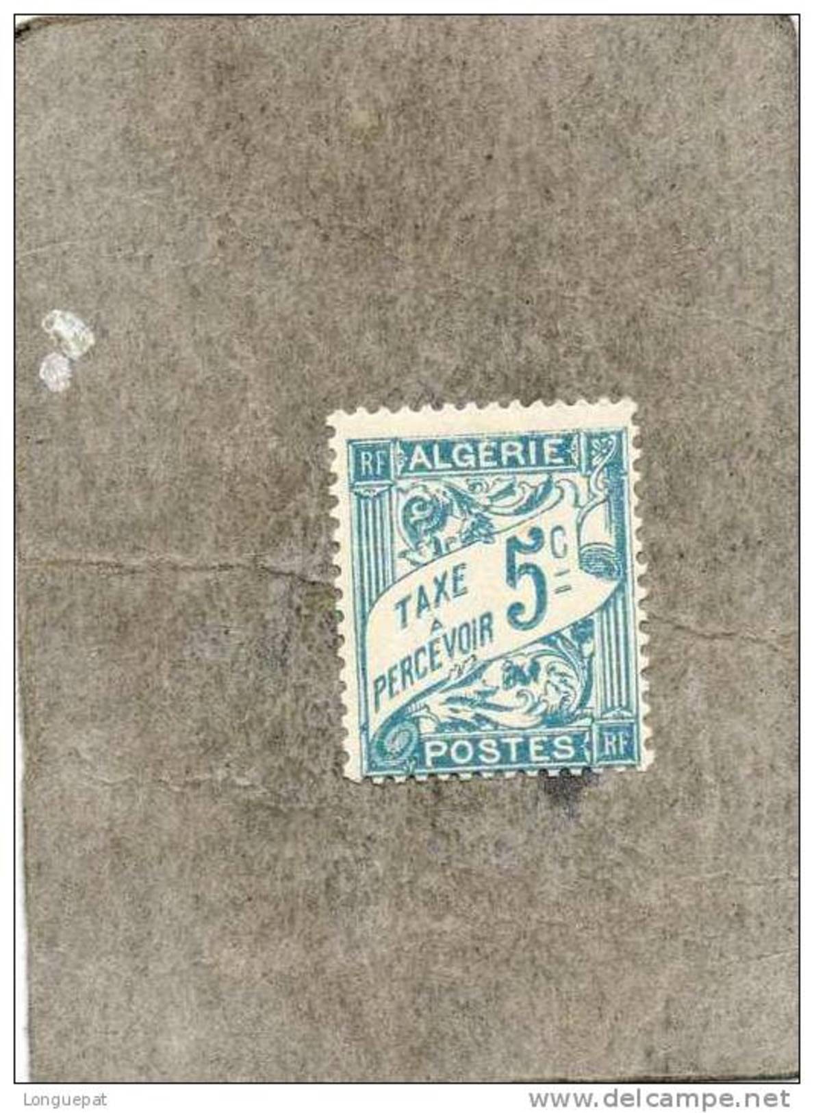 ALGERIE :Timbre Taxe Dentelé 14 X 13 1/2 - Timbres-taxe