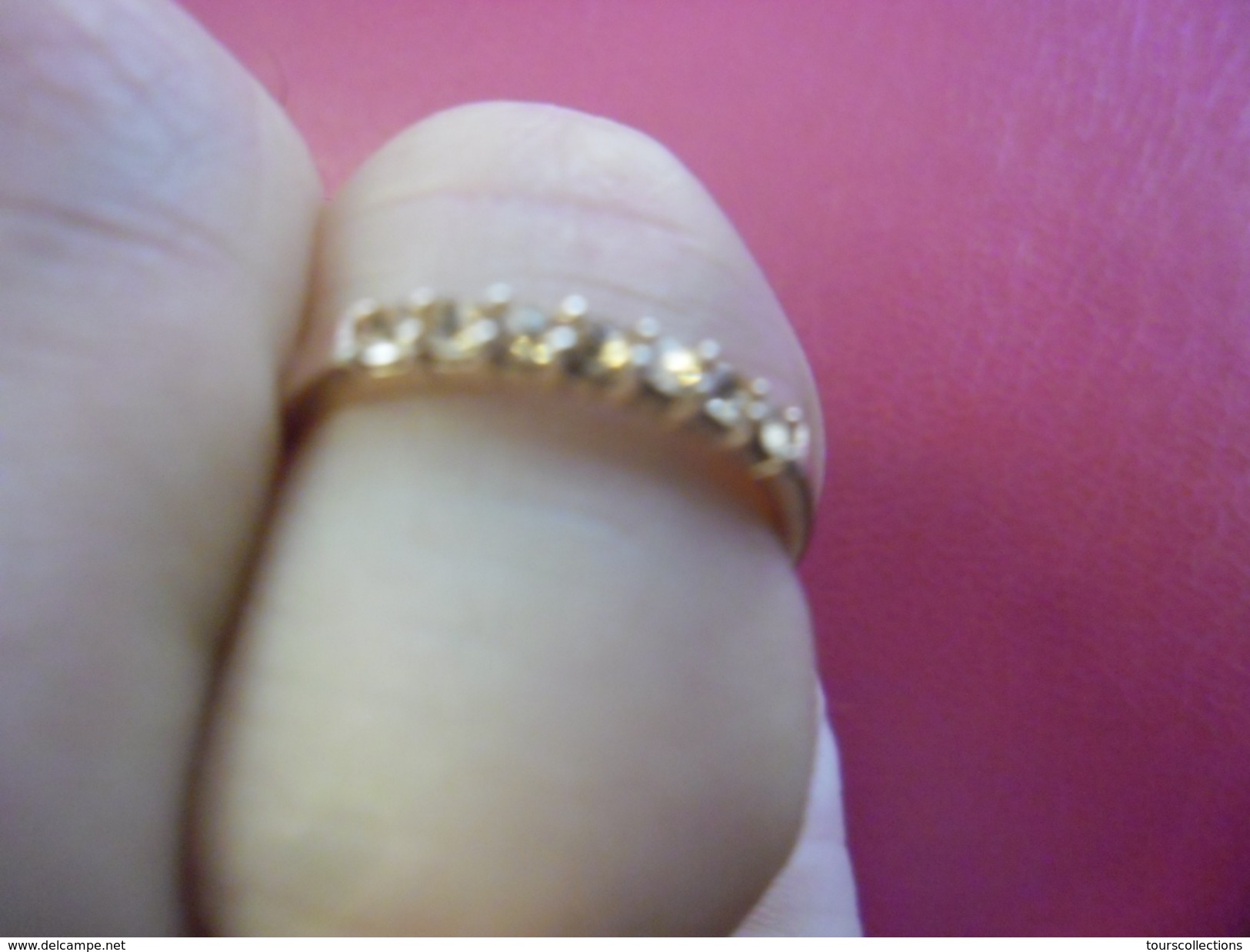 BAGUE FEMME 925 Six à L'intérieur - Diamètre Utile 16 Mm - Taille 51 - 7 Pierres Incrustées - Rings