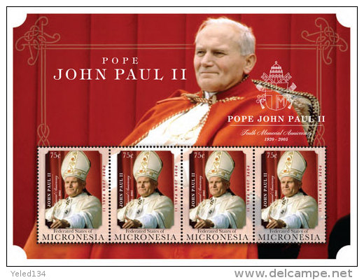 MICRONESIA  IGPC # 1507 SH  ; MINT N H STAMPS OF POPE JOHN PAUL II  OP - Mikronesien