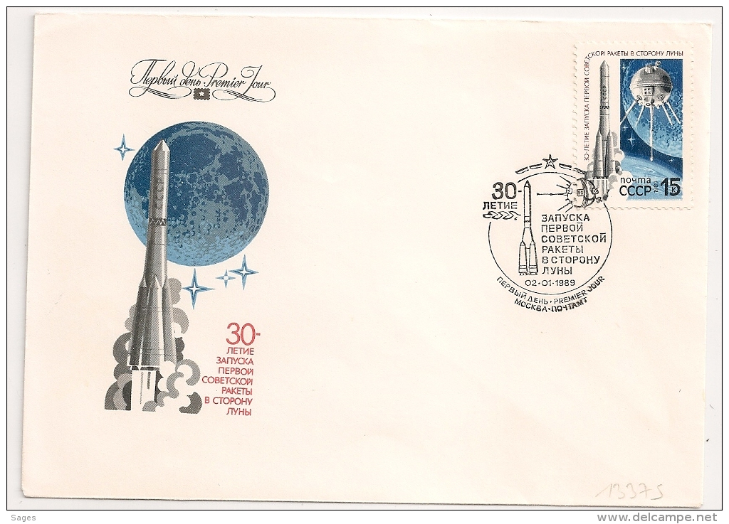 NOYTA CCCP COVER 1989. SPACE. - Covers & Documents