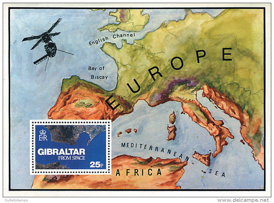 Ref. 84243 * NEW *  - GIBRALTAR . 1978. GIBRALTAR FROM SPACE. GIBRALTAR DESDE EL ESPACIO - Gibraltar