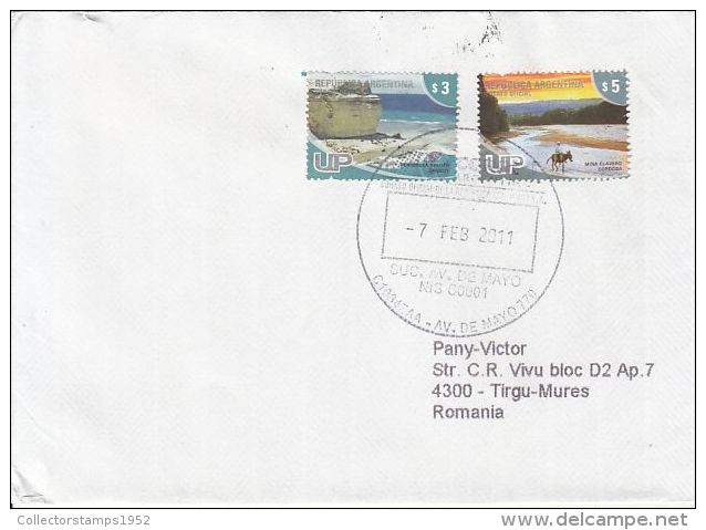 61786- BEACH, DONKEY, STAMPS ON COVER, 2011, ARGENTINA - Brieven En Documenten