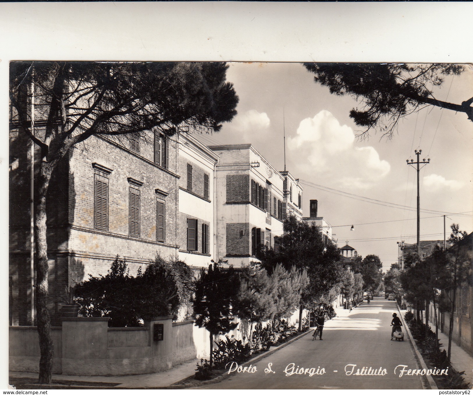 Porto San Giorgio, Istituto Ferrovieri. Cartolina Viaggiata 1963 - Ascoli Piceno