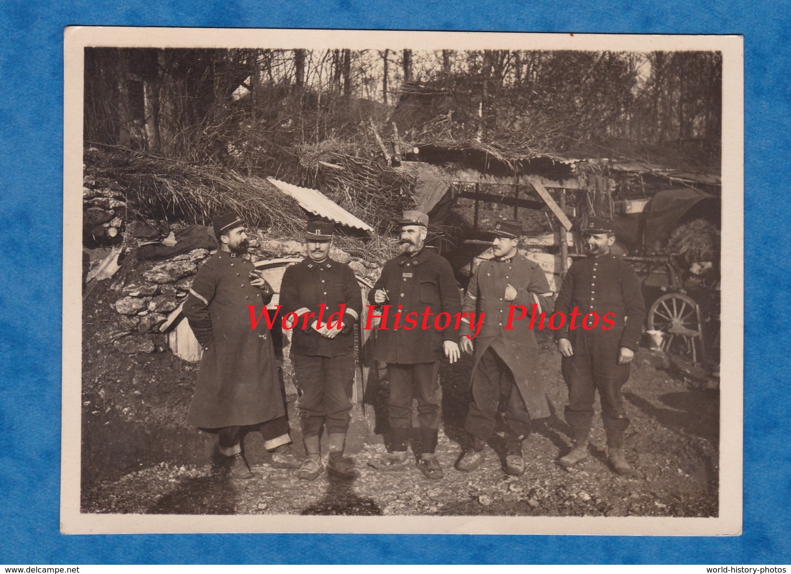 Photo Ancienne - Bois De MARBOTTE ( Meuse ) - Poilus Du 23e Bataillon Du Génie Territorial -  Cachet Au Verso - 1915 - Guerre, Militaire