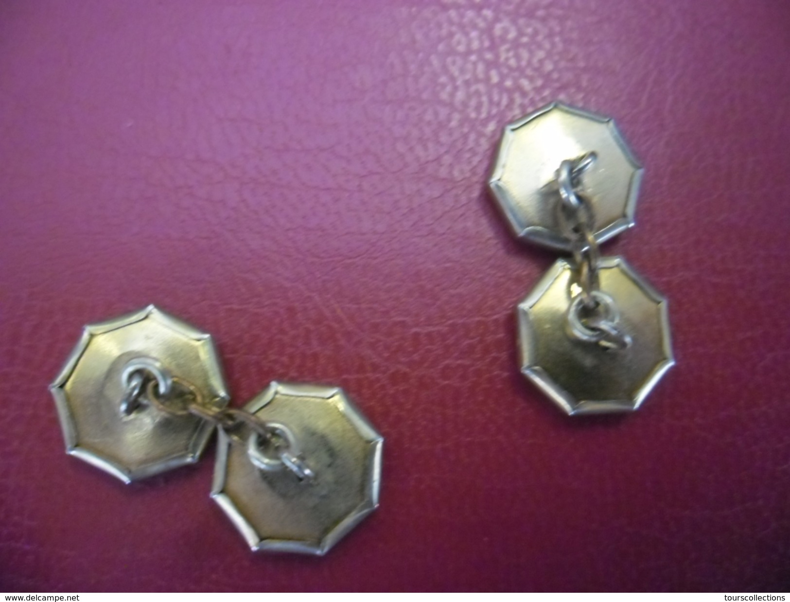 BOUTONS De MANCHETTE Nacre Années 30 - La Paire - Cuff Links & Studs