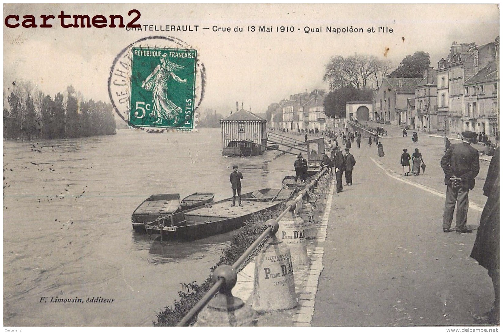 CHATELLERAULT CRUE DU 13 MAI 1910 QUAI NAPOLEON 86 VIENNE - Chatellerault