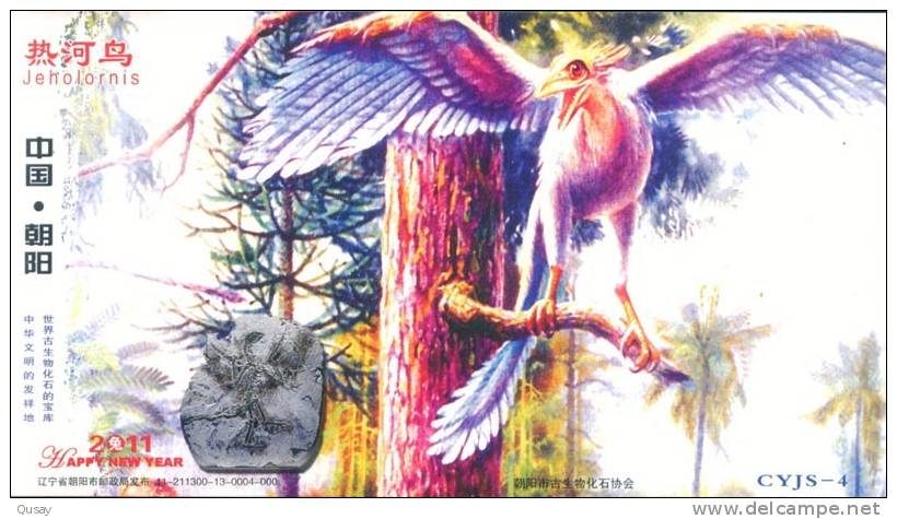 Prehistorics Bird, Fossil ,   Prepaid Card  , Postal Stationery - Fossiles