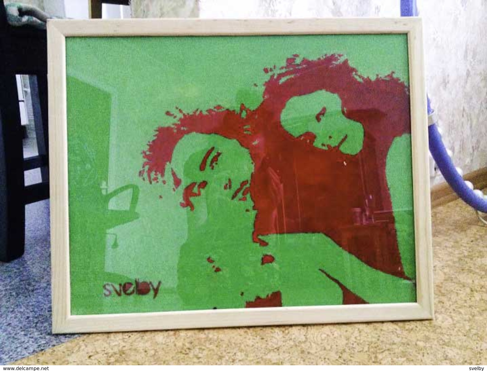 Hand-made Painting Robert Pattinson And Kristen Stewart - Pasteles