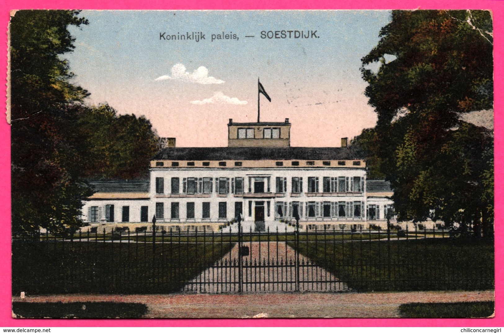 Soestdijk - Koninklijk Paleis - Palais Royal - Uitg. NAUTA - 1924 - Obl. A. 376 - Colorisée - Soestdijk