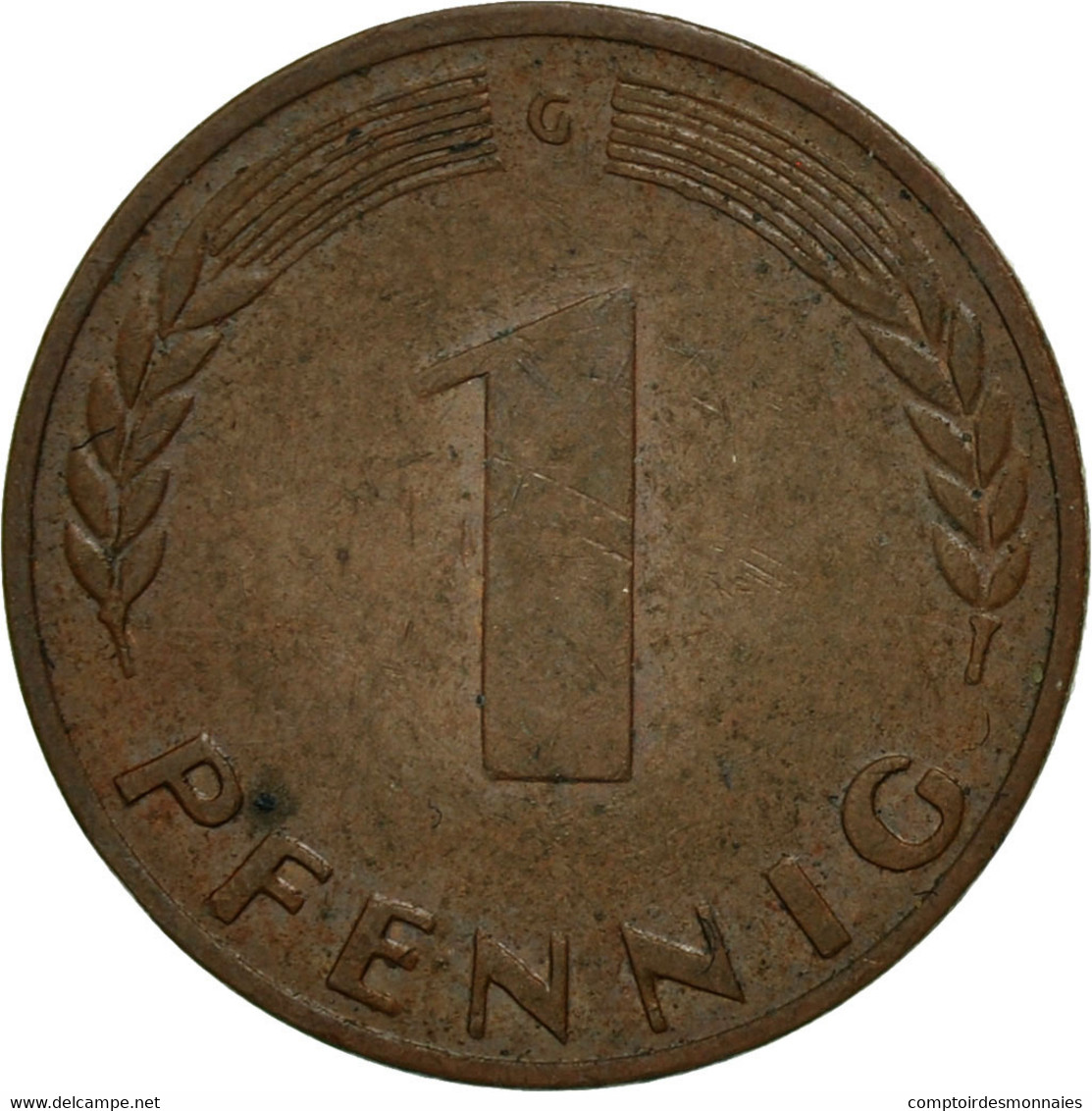 Monnaie, République Fédérale Allemande, Pfennig, 1950, Karlsruhe, SUP, Copper - 1 Pfennig