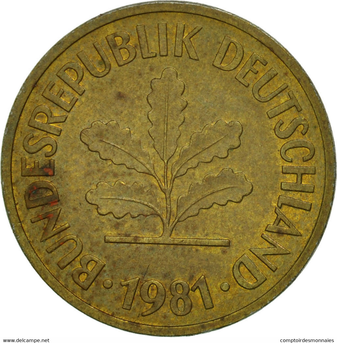Monnaie, République Fédérale Allemande, 5 Pfennig, 1981, Stuttgart, SUP+ - 5 Pfennig