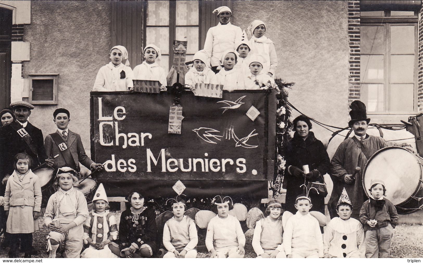 Carnaval - Char Des Meuniers - Carte Photo Henri Pissot - Autres & Non Classés