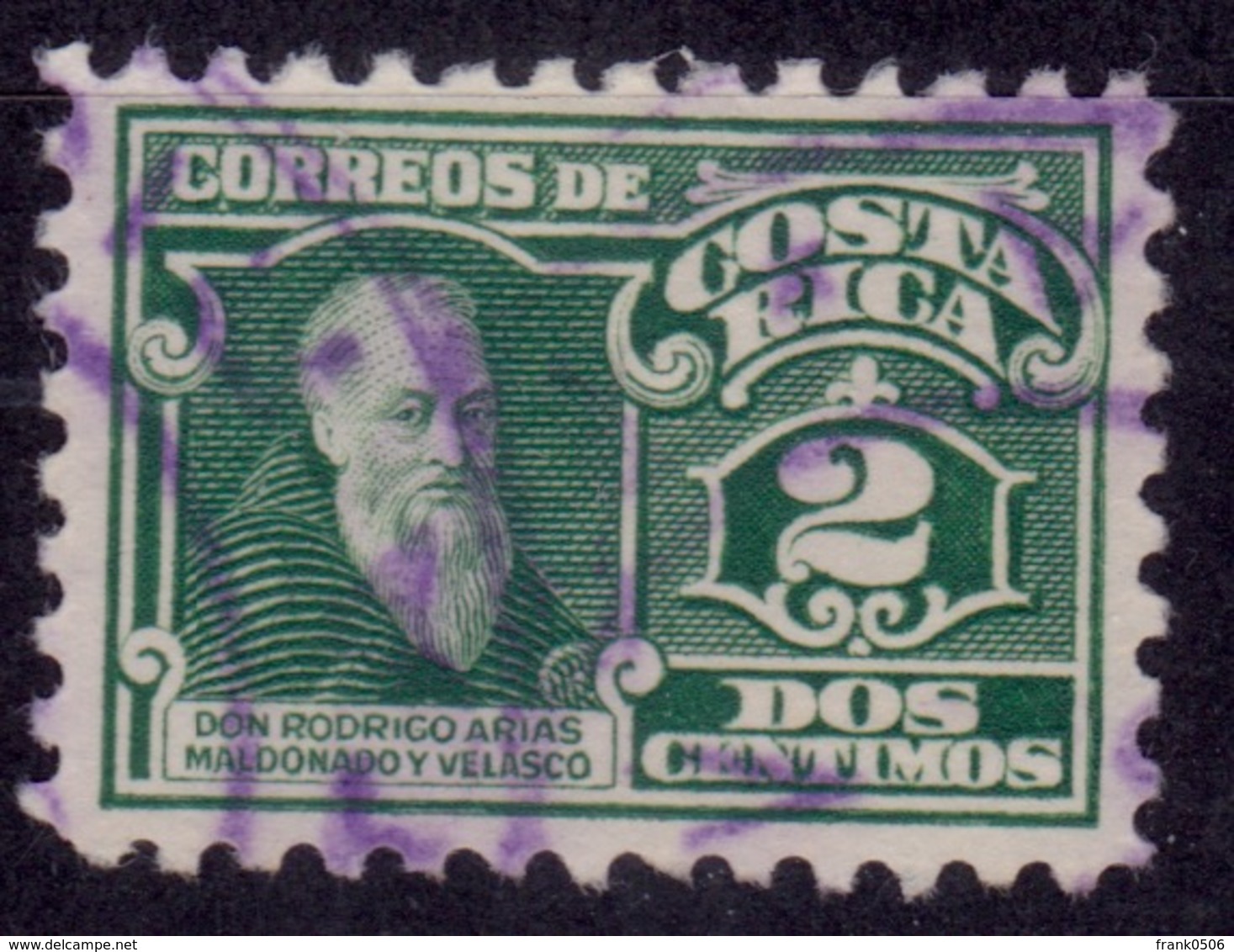 Costa Rica 1924, Rodrigo Moldonado, 2c, Used - Costa Rica