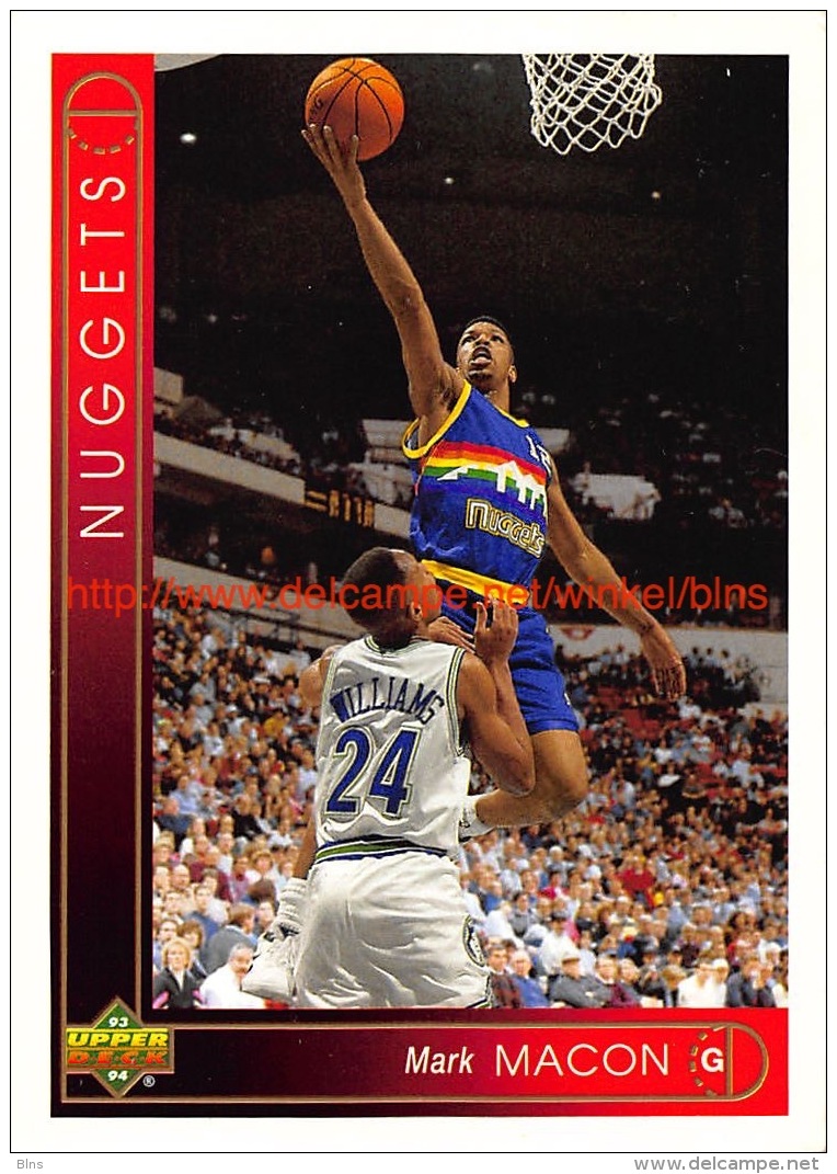 Upper Deck 93/94 Nr: &nbsp;62 Mark Macon&nbsp; - 1990-1999