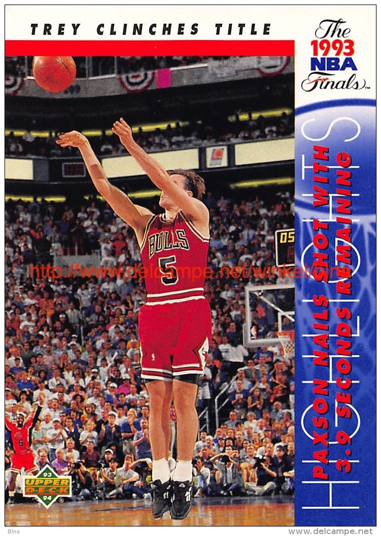 Upper Deck 93/94 Nr: &nbsp;206 John Paxson FIN - 1990-1999