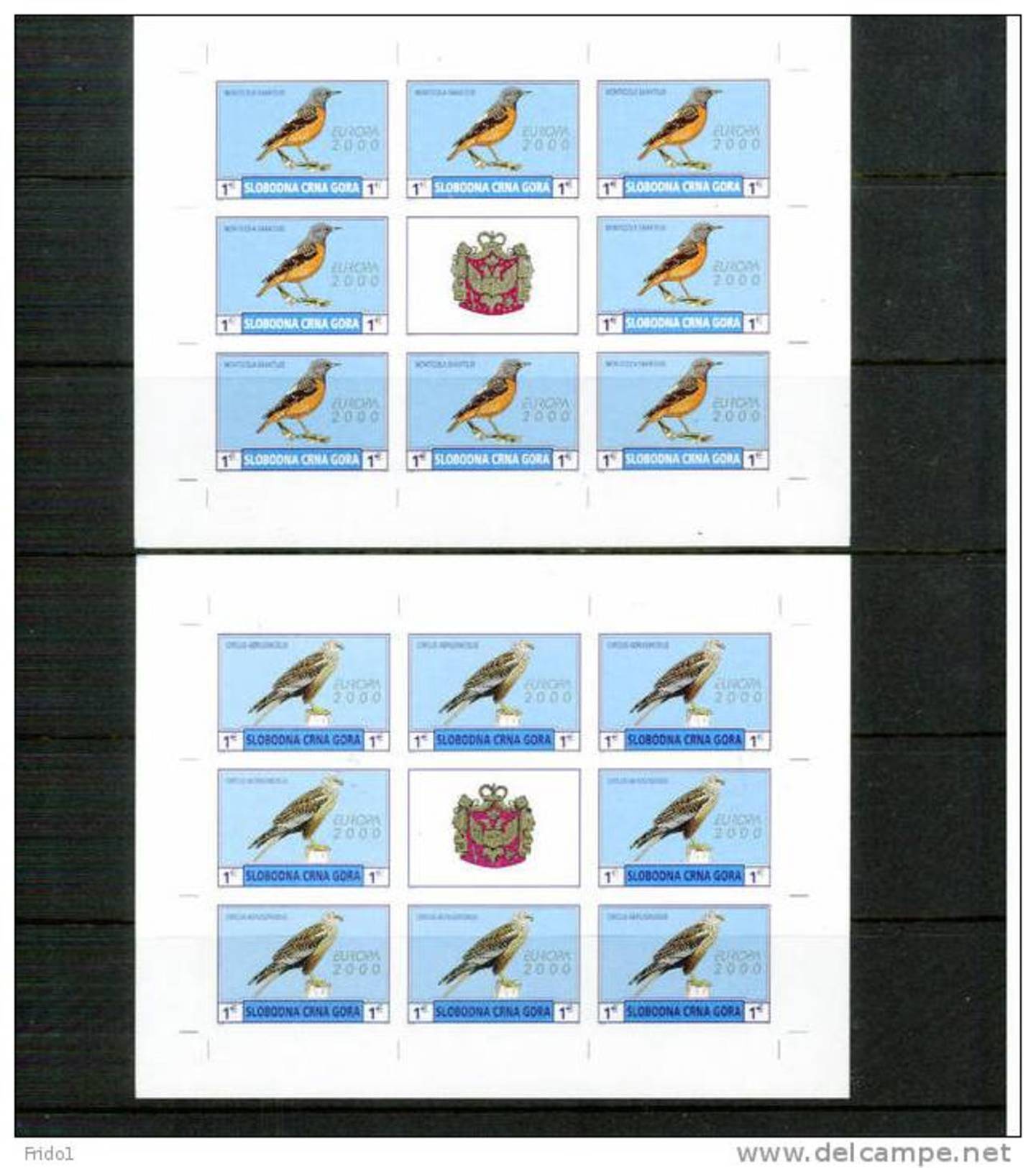 Montenegro 2000 Europa Cept KB Ungezaehnt / Imperforated Sheet Privatausgabe / Private Issue Postfrisch / Unmounted Mint - 2000