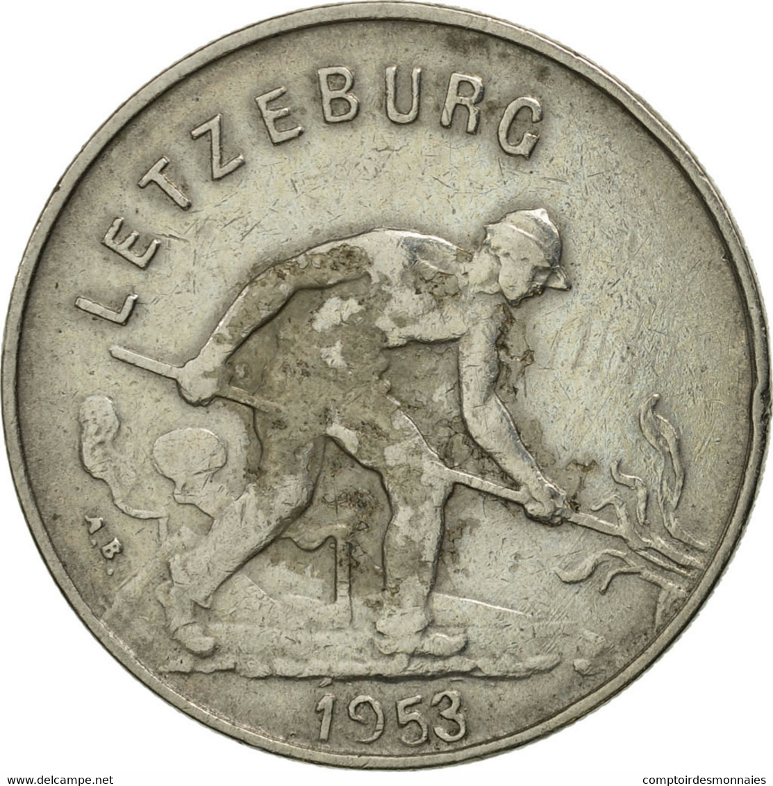 Monnaie, Luxembourg, Charlotte, Franc, 1953, SPL, Copper-nickel, KM:46.2 - Luxembourg