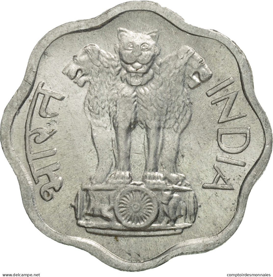 Monnaie, INDIA-REPUBLIC, 2 Paise, 1975, SPL, Aluminium, KM:13.6 - Inde