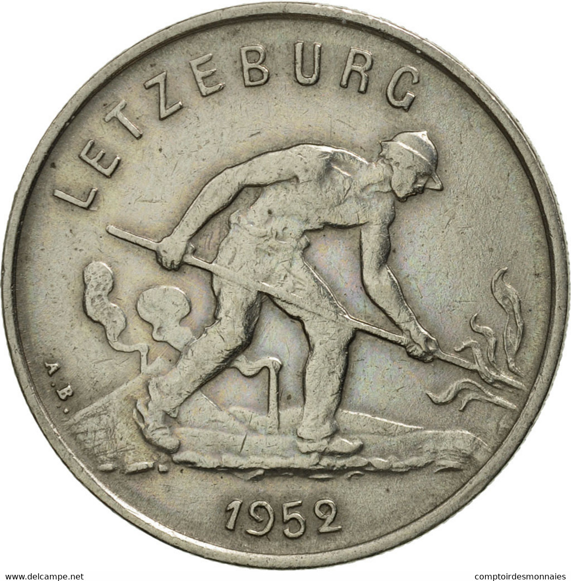 Monnaie, Luxembourg, Charlotte, Franc, 1952, SPL, Copper-nickel, KM:46.2 - Luxembourg