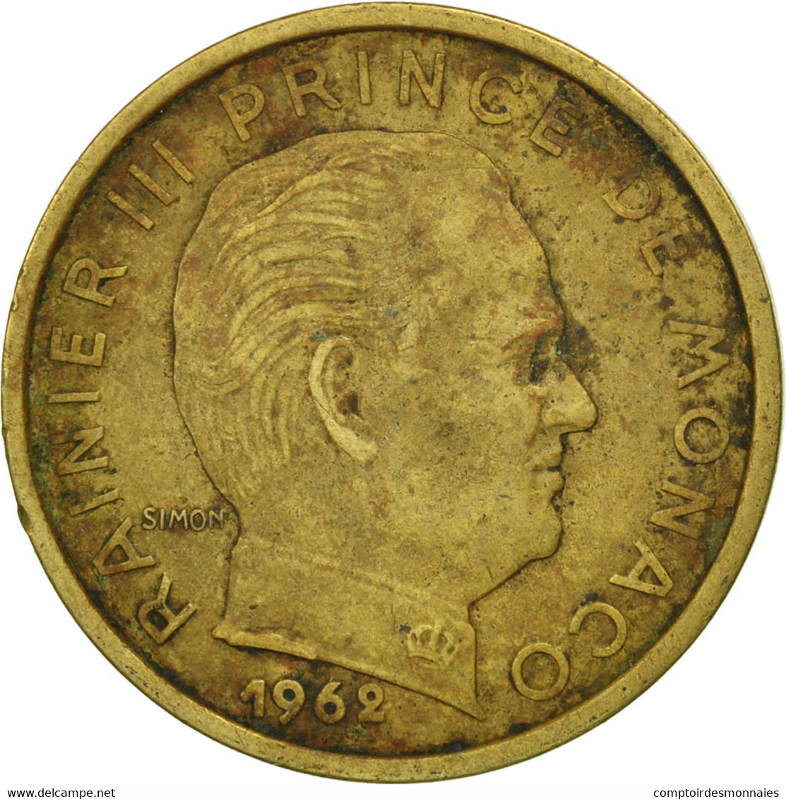 Monnaie, Monaco, Rainier III, 10 Centimes, 1962, SUP+, Aluminum-Bronze, KM:142 - 1960-2001 Nouveaux Francs