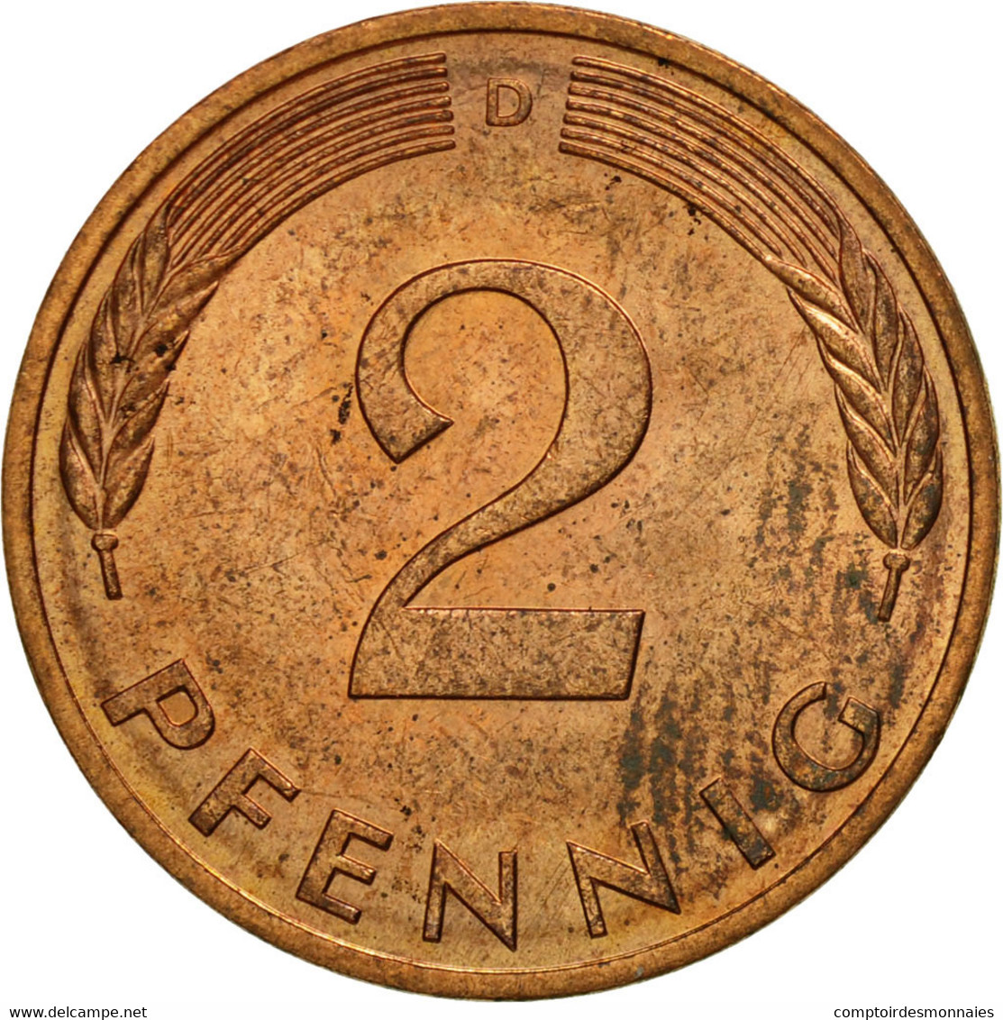 Monnaie, République Fédérale Allemande, 2 Pfennig, 1984, Munich, SPL, Copper - 2 Pfennig