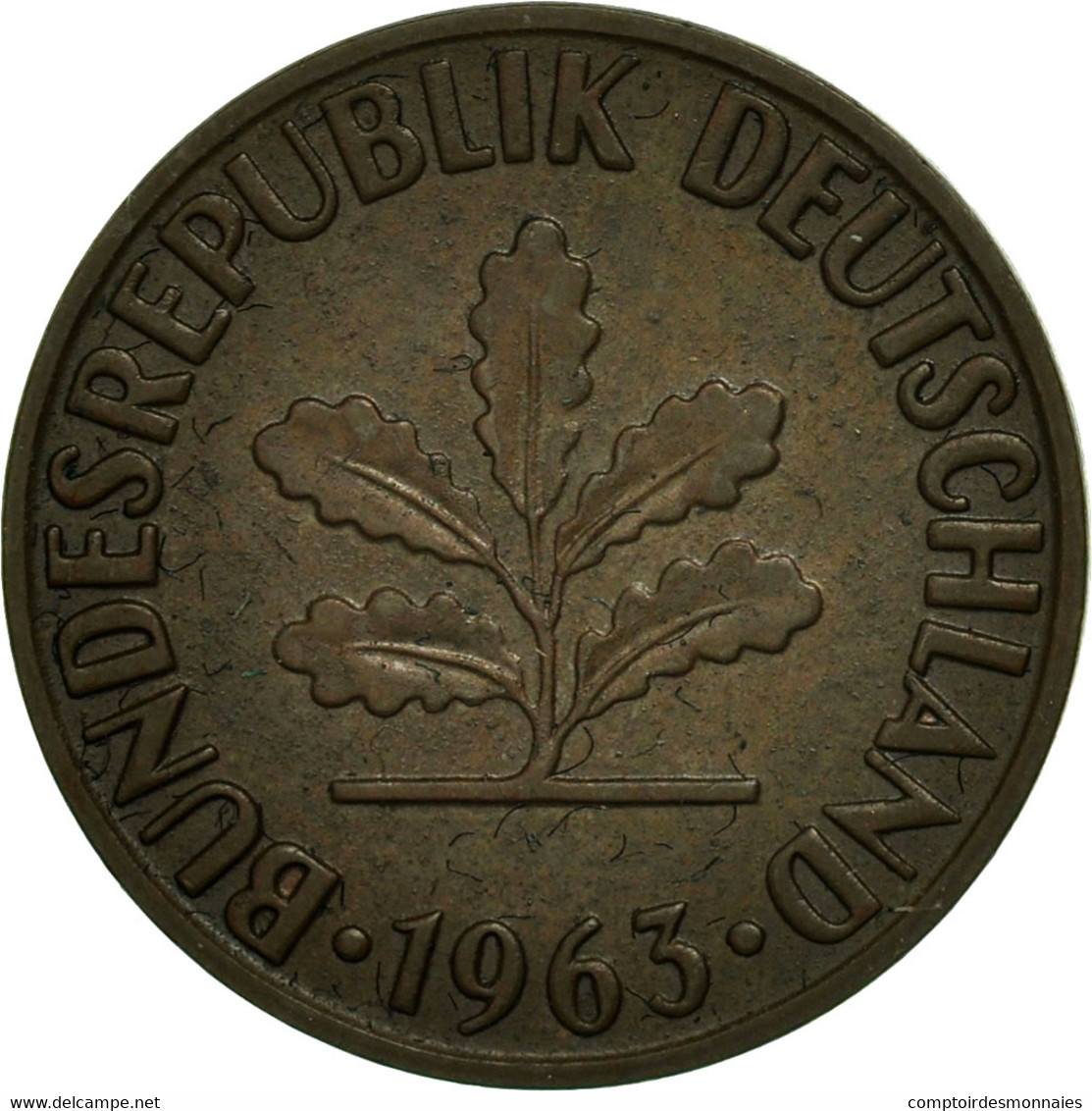 Monnaie, République Fédérale Allemande, 2 Pfennig, 1963, Karlsruhe, SUP - 2 Pfennig